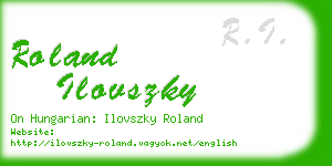 roland ilovszky business card